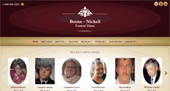 Desktop Screenshot of boonenickellfuneralhome.com