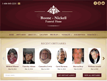 Tablet Screenshot of boonenickellfuneralhome.com